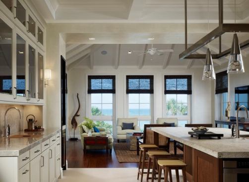 The kitchen is no longer its own domain. Designers like&nbsp;de Guilio are incorporating adjacent living spaces within the area.