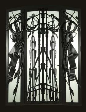 Formed and fabricated stainless steel with a monochrome finish

Dimensions: 101” x 80” x 5”