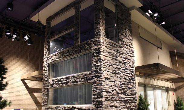 The VISION House's full-size facade welcomes visitors through an entrance that is a contemporary take on Prairie architecture. Boral provided a variety of exterior products, including its innovative BoralPure Smog Eating Tiles for the roof, pavers that allow water to flow through them, cultured stone trim for the home's side, and trim on the soffits.