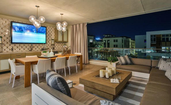 Covered rooftop terraces make outdoor spaces enjoyable year-round.