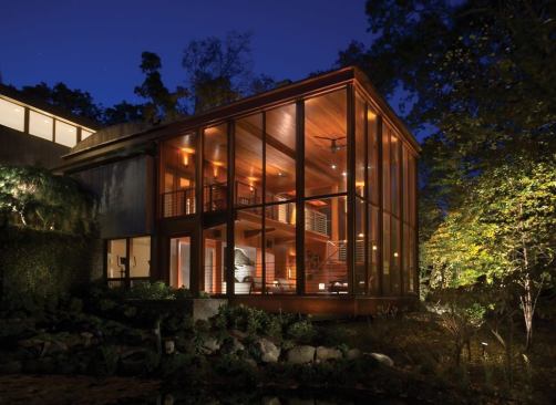 2009 Outdoor Spaces' Winners
2009 Grand Award - 
Winding Lane Porches, Greenwich, Conn.  The versatile, three-story main porch serves as a space for entertaining, lounging, or quiet contemplation of the water and woods outside.