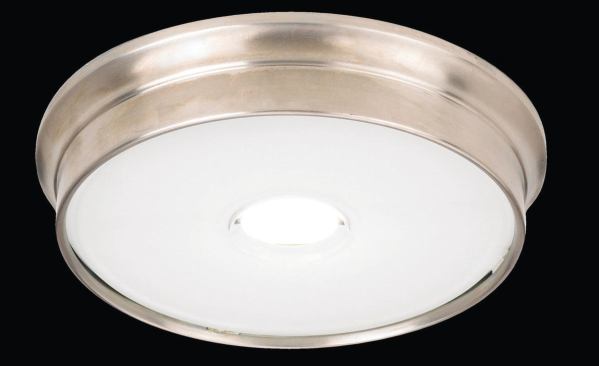 Surface Tension Powered by JuiceWorks LED lighting technology, these surface-mount fixtures use 15 watts&oacute;consuming 85% less energy than incandescent fixtures and 40% less energy than equivalent CFLs&oacute;while delivering 40 lumens per watt, says the firm. The light offers smooth dimming down to 10%. A retrofit version is available, allowing users to convert existing recessed lighting to LED. Sea Gull Lighting. 800.347.5483. 
www.seagulllighting.com.