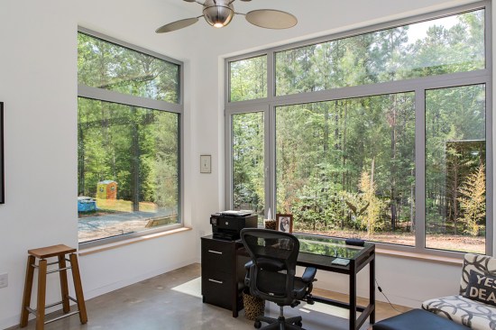 The extra room Schechter added to the Micropolis® plan is now a home office/jewelry-making studio.