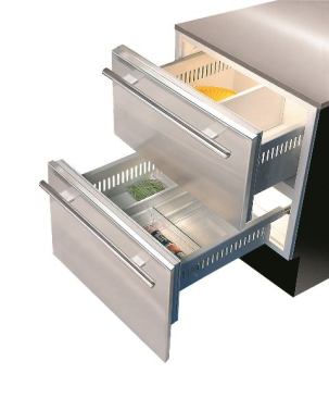 Appliances in&nbsp;Drawers:&nbsp;Refrigerator drawers are&nbsp;easier to&nbsp;access and don't require as much bending.
