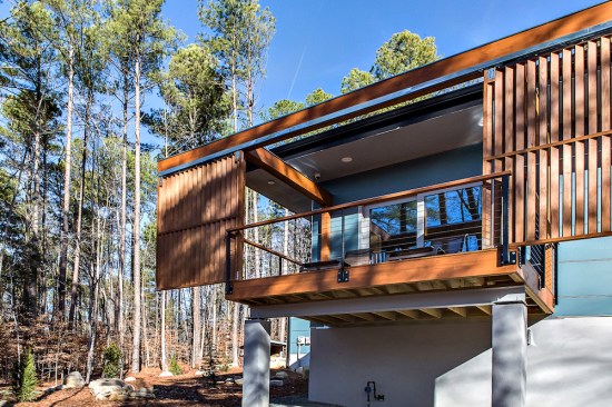 The master suite includes its own back porch.