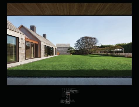 The second-floor structure extends in a 12-foot-deep cantilever that runs the full length of the main wing. 


