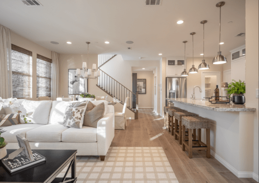 Homes in the Nova section by Woodside Homes range from 1,754 to 2,296 square feet, with prices starting in the low $500,000s. They were designed by Bassenian Lagoni.