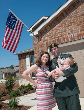 Thanks to Pulte Group's Built to Honor program, Staff Sergeant John McCrillis, his wife, and daughter received a new home in San Antonio. McCrillis incurred multiple injuries from gunshot wounds during a combat operation in Afghanistan while he pulled wounded comrades to safety.