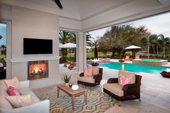 Premium outdoor living and entertaining spaces have become extremely important to buyers and are a "huge sell," says Marc-Michaels senior model home designer Kelly Diepeveen.