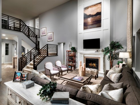 TRI Pointe Homes tailors sensory input, like background music and crackling fires, to give model homes a welcoming atmosphere.