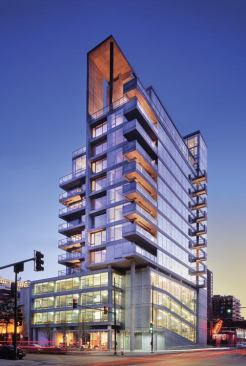 &nbsp;Perkins+Will's Ralph Johnson, FAIA, used glazed garage walls to integrate parking into&nbsp;the overall design of the 2005 Project of the Year, Contemporaine. For more information on this project, 
click here.