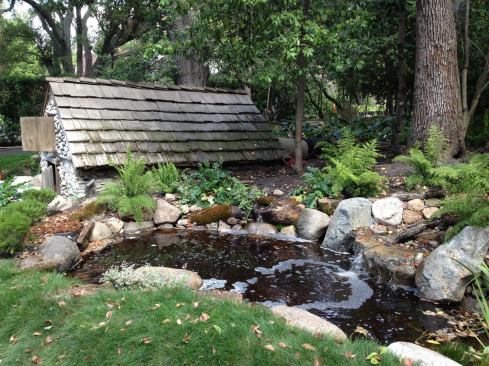Water from the 100-year-old well was recirculated to create a new koi pond.