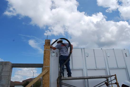 Meritage uses a new concrete wall construction for the reNEWable Living Home with better energy performance than wood.