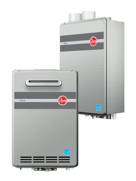 Rheem.  Prestige Series Condensing Tankless Water Heaters are the maker’s most efficient tankless units to date. With a minimum flow-rate of 0.26 gallons per minute (gpm) and a minimum activation flow rate of 0.4 gpm, the Prestige Series allows homeowners using low-flow fixtures to receive hot water without having to increase the flow. The units can accept stainless steel or PVC piping, which can reduce costs and ease installation. The series is Energy Star qualified and eligible for tax incentives. 866.720.2076. 
www.rheem.com. –L.H.