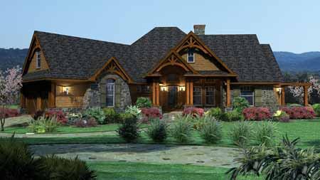 No. 1: Rustic Classic While this year’s No. 1 bestseller at Builder House Plans is also the second-smallest in the top 10, the home does a lot in 2,091 square feet. It offers plenty of space for gathering areas, such as the kitchen and family room, while the more-secluded master suite dazzles with a box-bayed sitting area, walk-in closets, and private deck access. For more images and&nbsp;information, click 
here.