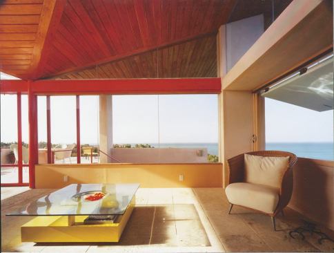 Each level contains private places to read, write, or just look at the ocean.