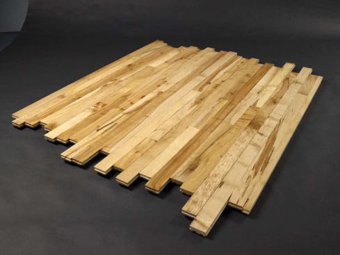 Instead of cutting down trees to make wood flooring, the manufacturer deconstructs old structures to reclaim their precious lumber. One of the maker’s newest offerings is rescued maple strip flooring. The line comes in 2- to 2 &frac12;-inch-wide boards. Aged Woods
. 800-233-9307. 
www.agedwoods.com.