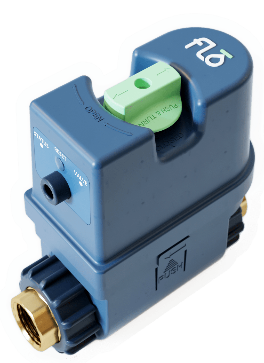 The Flo water security and management system consists of a Wi-Fi connected device installed on the home’s main water supply line