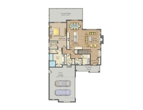 Craftsman Vibes 1057-20 - Main Floor Plan