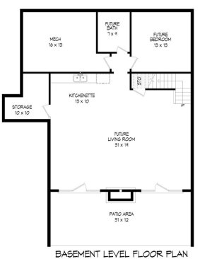 Luxe Primary Suite 932-426 - Lower Floor Plan