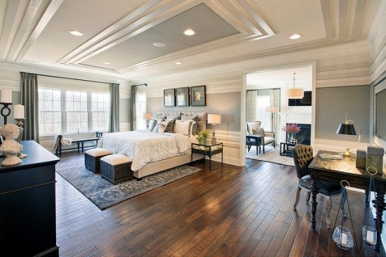 Master suites like this one designed by Chicago-based Mary Cook Associates are one of the keys to building homes for multigenerational living. Private ‘getaway’ spaces like spa-inspired baths and separate sitting and work areas offer the privacy family members desire when multiple generations are sharing common living areas.