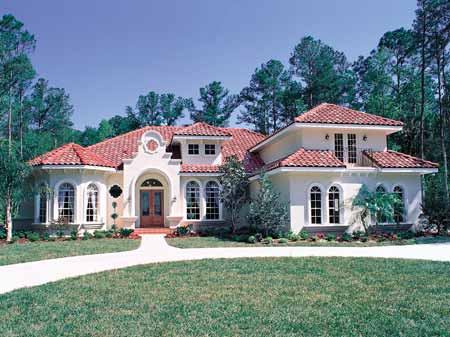 No. 9: Classic Mediterranean The third largest plan in the bunch at 3,424 square feet, this plan caters to those looking for a luxurious layout. It offers a master suite with a view of the rear garden, a guest suite, and a rear patio. For more images and&nbsp;information, click 
here.