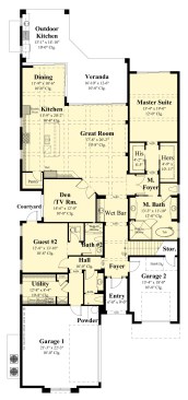 Narrow Lot Luxury House Plan 930-538 Main Floor: See more details at Houseplans.com