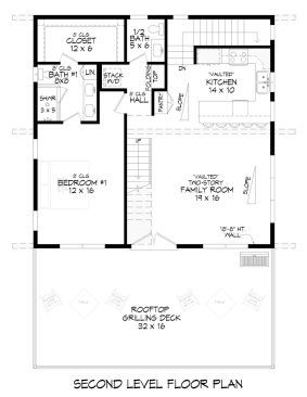 Small modern house plan, main floor plan. See Houseplans.com for more details.