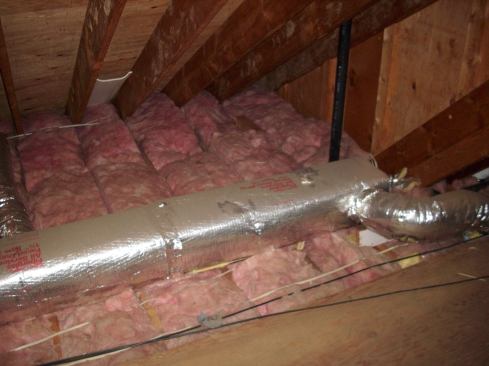 Dan&nbsp;Robinette from Minnick's in Laurel, Md., says this is a perfect example of improper attic insulation.