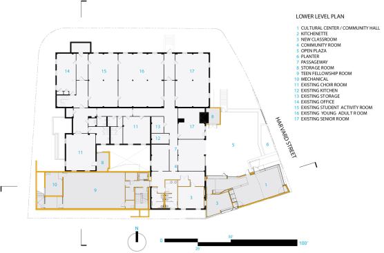 Lower level floor plan
