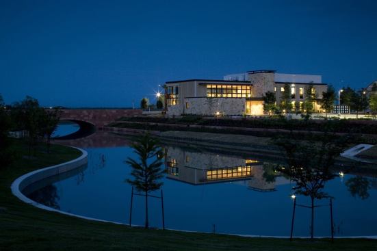 The home is located three miles from downtown Austin in the mixed-use neighborhood of Mueller.&nbsp;Situated on the 700-acre site of the city’s former airport, the community is part of the USGBC’s LEED-ND pilot program.