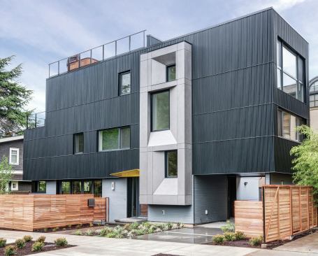 Architect Marie Ljubojevic's careful orientation takes advantage of solar heat gain in the winter and natural ventilation in the summer.