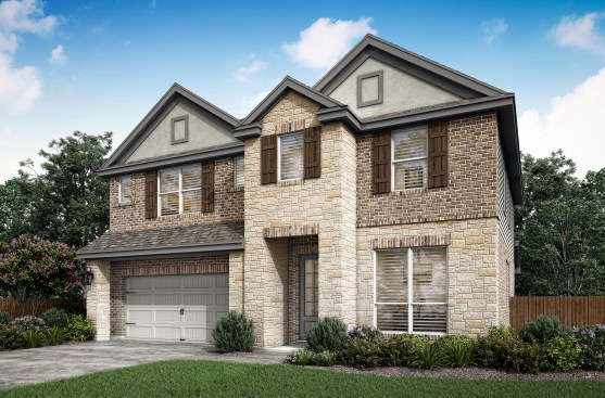 The Sterling plan offers four bedrooms and two-and-a-half bathrooms.