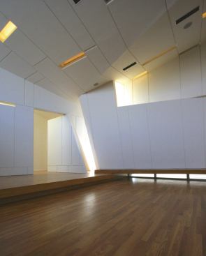 Recessed activity area by altar