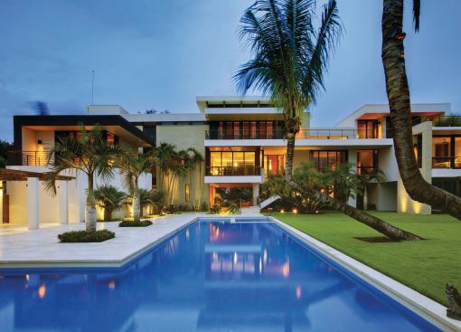 Walker also built this Casey Key house, with architecture by TOTeMS Architecture and interior design by Studio Hive.