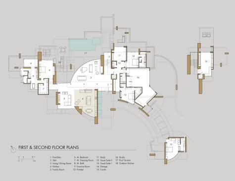 Pima Canyon First and Second Floor Plans. 