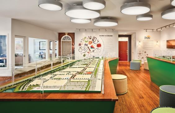 A model showing Potomac Yard's streets and amenities is the second stop for visitors.