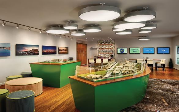 Most home shoppers spend more time exploring in the sales center than visiting the model homes