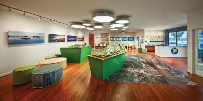 The sales center has become a gathering spot for the fledgling community of residents as well as shoppers and Realtors.