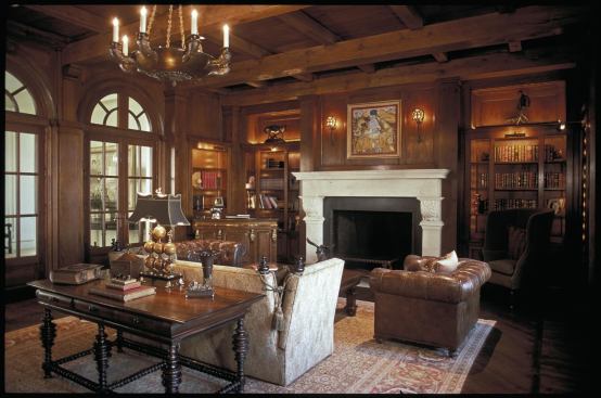 Davis Drive Residence library. Architect: Historical Concepts, Atlanta