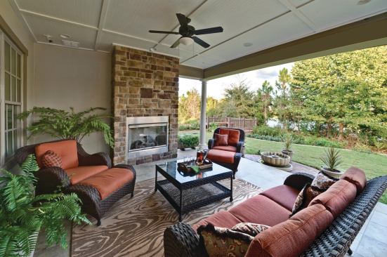 Open Up "I think of the outdoors as an extension of the home and frequently entertain on the patio of my farmhouse," Martha Stewart says. This plan follows suit. When the weather is nice, party guests and family time can spill from the kitchen onto a breezy, comfortable lanai with a casual dining area, grill, and fireside lounge. A detached deck down by the lake provides a quiet spot to watch the sunrise or serve as an outpost for a bar or a barbecue to encourage guests to use the entire yard.