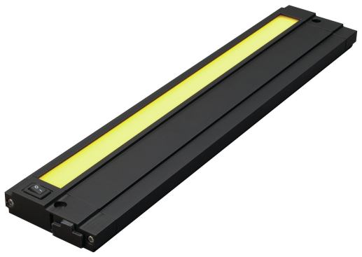 Available in 13- and 19-inch versions, Unilume is an energy-efficient LED undercabinet system that produces even, glare-free lighting. It uses 30 LEDs per foot and has an element that illuminates as a single bar of light. It consumes 8.5 watts to 10.5 watts. Tech Lighting. www.techlighting.com .