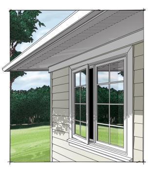 Reduce solar load on windows.