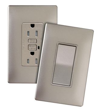 There’s no need to let bland traditional outlets and switches to dull down your modern designs thanks to these posh units, which sport a nickel finish that gives them an updated look. Legrand/Pass & Seymour. 800-776-4035. 
www.legrand.us.com.&nbsp;