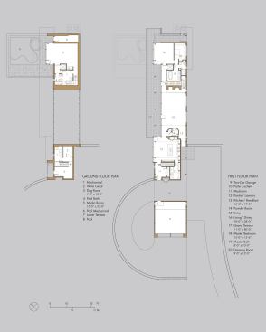 Ground- and first-floor plans.