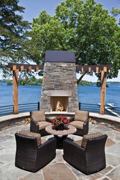 Merit Award -Palmer Pointe Lake Home, Lake Minnetonka, Minn.

Entrant/Architect: Eskuche Creative Group, Minnetonka, Minn.; Builder: Denali Custom Homes, Wayzata, Minn.



The tapered fireplace shelters the exposed patio and frames the lake view.