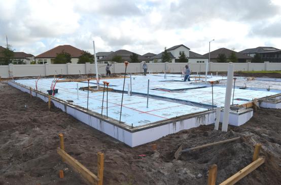 Installing the underslab insulation takes very little time and offers a big payback.