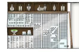 Dining room wine wall