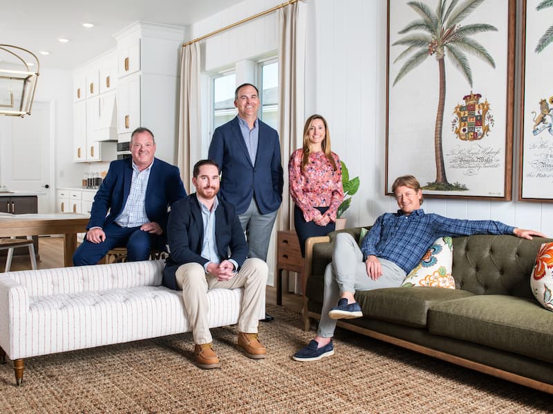 From left to right: Doug Moran, national president; Robert Riva, general counsel and vice president; Patrick Zalupski, founder and chief executive officer; Anabel Ramsay, chief financial officer; and Batey McGraw, senior vice president of land.